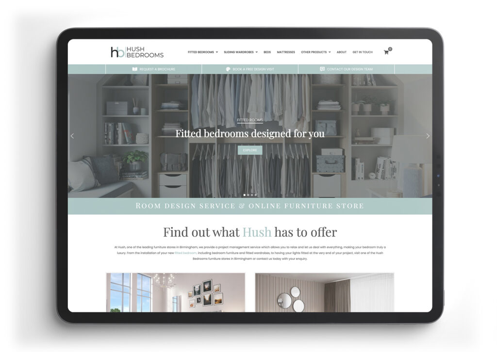 Tablet Mockup - Hush Bedrooms